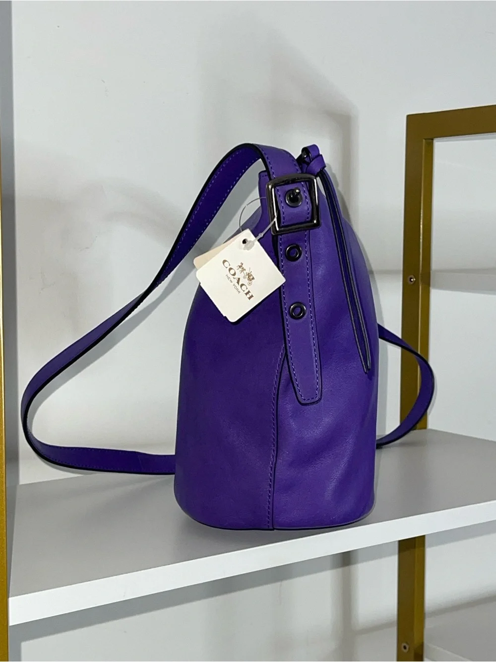 Coach Mini Duffle Purple Bleeker Tote Handbag